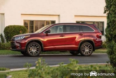 Insurance rates Toyota Highlander in Memphis